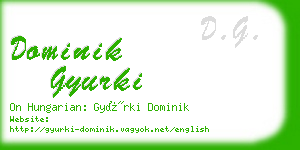 dominik gyurki business card